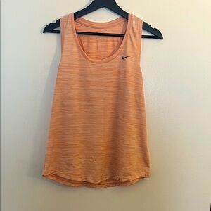 Nike Women's Striped Orange Tank Top